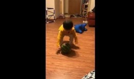 小宝宝摔瓜吃西瓜视频,萌娃趣味瞬间捕捉